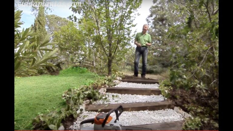 Escaleras de madera para jardin