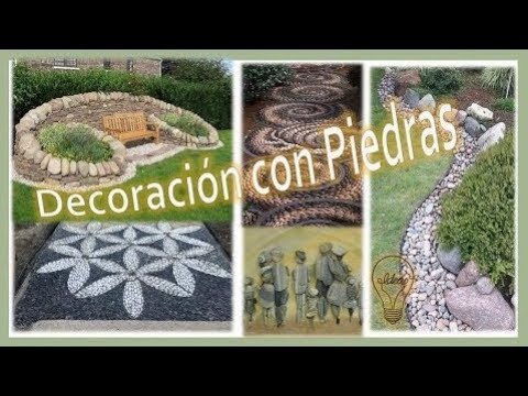 Decoración de jardines con piedras de rio